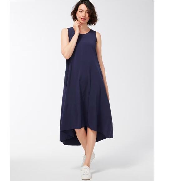 NWT Banana Republic Navy high low dress 8 MSRP 99 - Picture 1 of 10